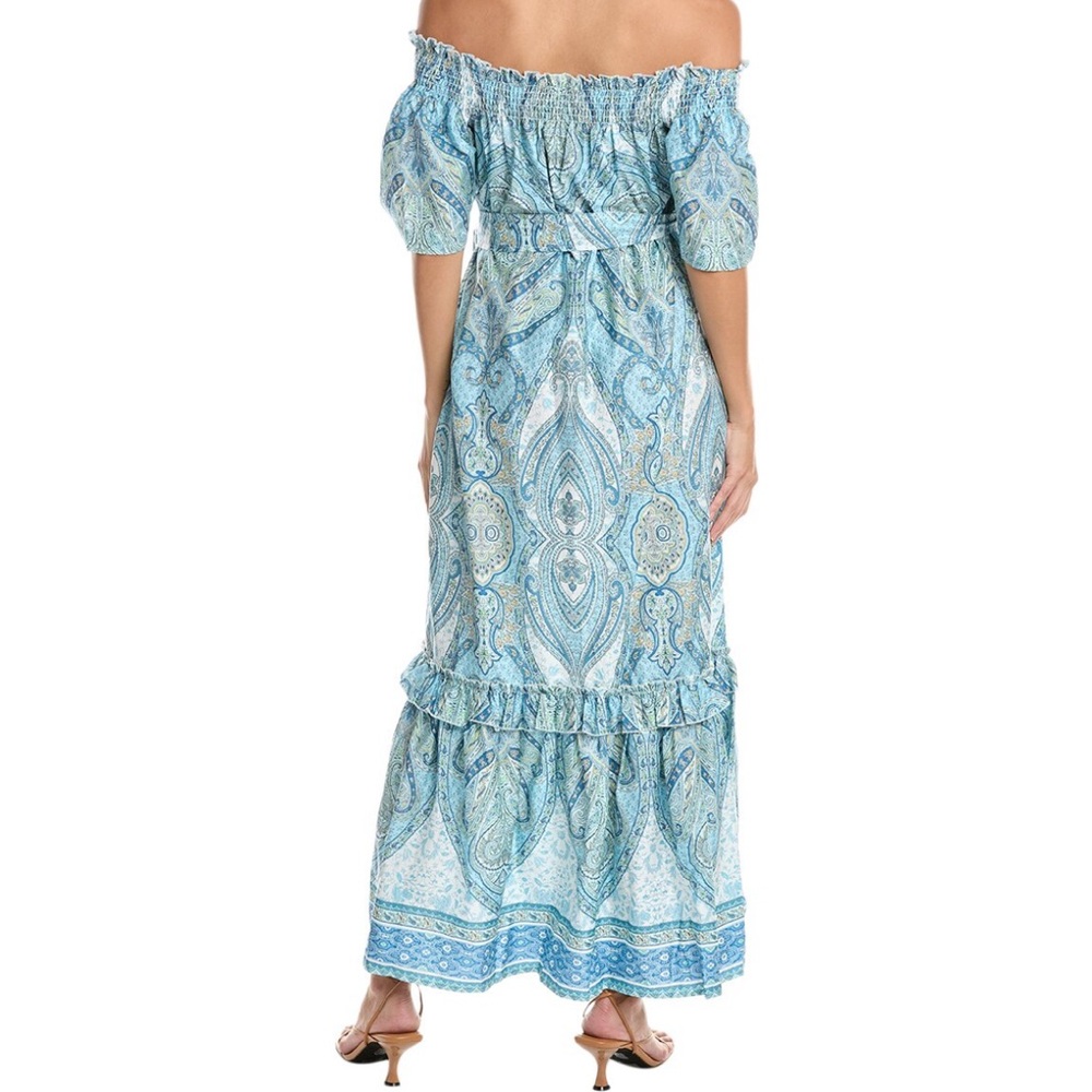 Tyler Boe Blue Paisley Maxi Dress NWT - Picture 2 of 3